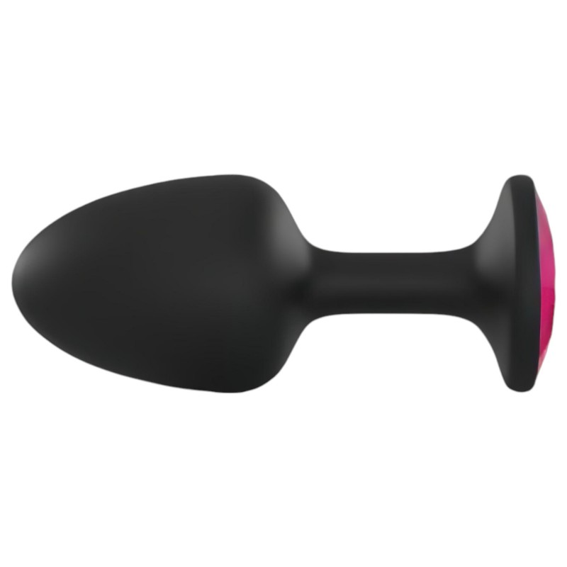 Dorcel Geisha Plug Ruby L - pink köves anál plug (fekete) 99005 termék bemutató kép