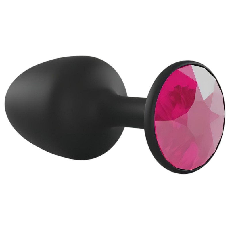 Dorcel Geisha Plug Ruby L - pink köves anál plug (fekete) 99006 termék bemutató kép