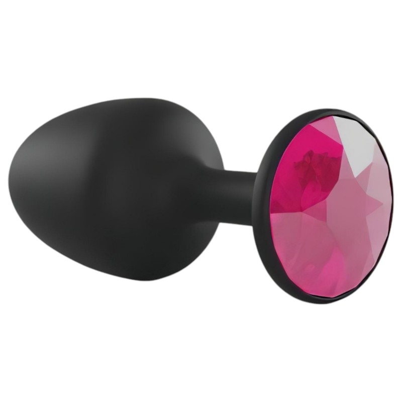 Dorcel Geisha Plug Ruby M - pink köves anál plug (fekete) 98969 termék bemutató kép
