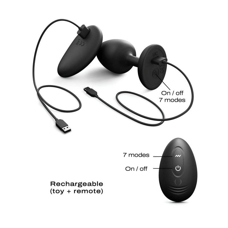 Dorcel - golyós, távirányítós anál vibrátor M - (fekete) 97623 termék bemutató kép