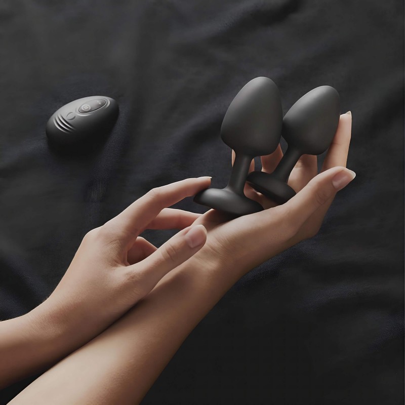Dorcel - golyós, távirányítós anál vibrátor M - (fekete) 97628 termék bemutató kép