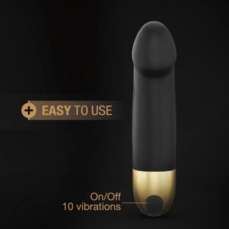 Dorcel Real Vibration S 2.0 - akkus vibrátor (fekete-arany) 50981 termék bemutató kép