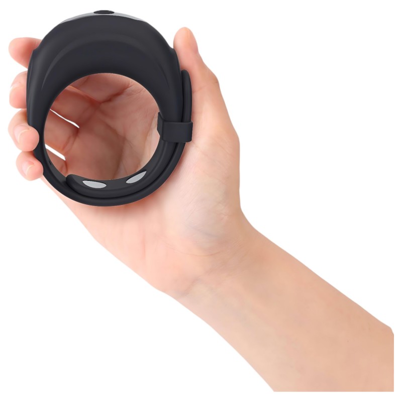 Dorcel - vibrációs, állítható péniszgyűrű (fekete) 97614 termék bemutató kép
