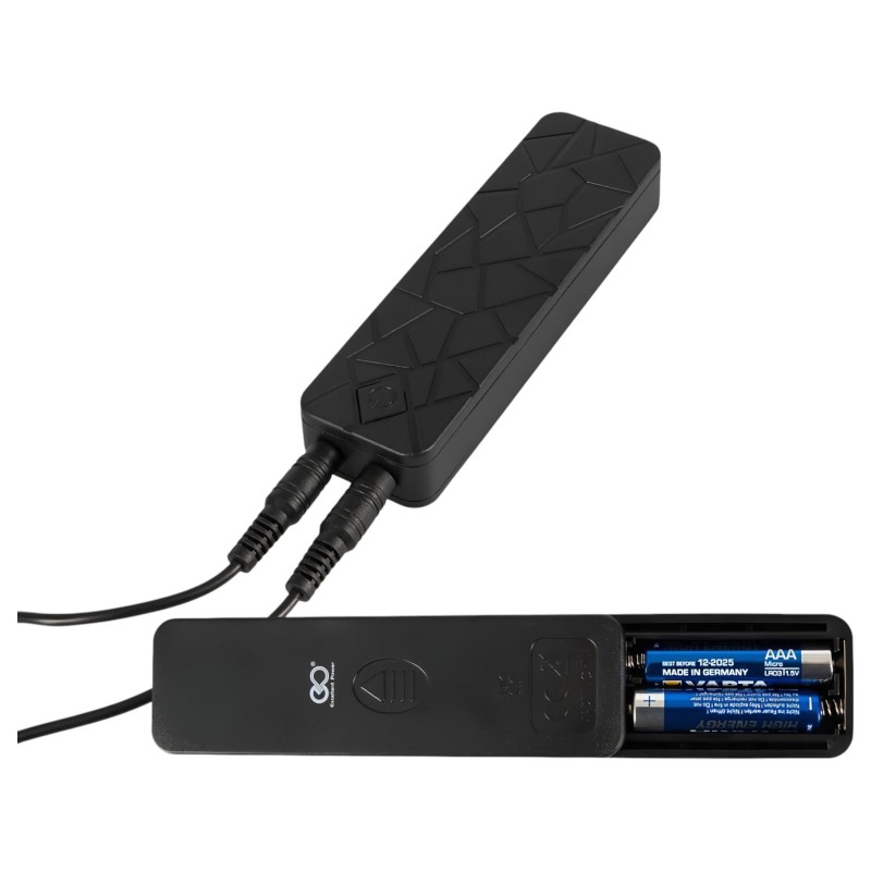 Double Thruster - felcsatolható dupla vibrátor (fekete) 98010 termék bemutató kép