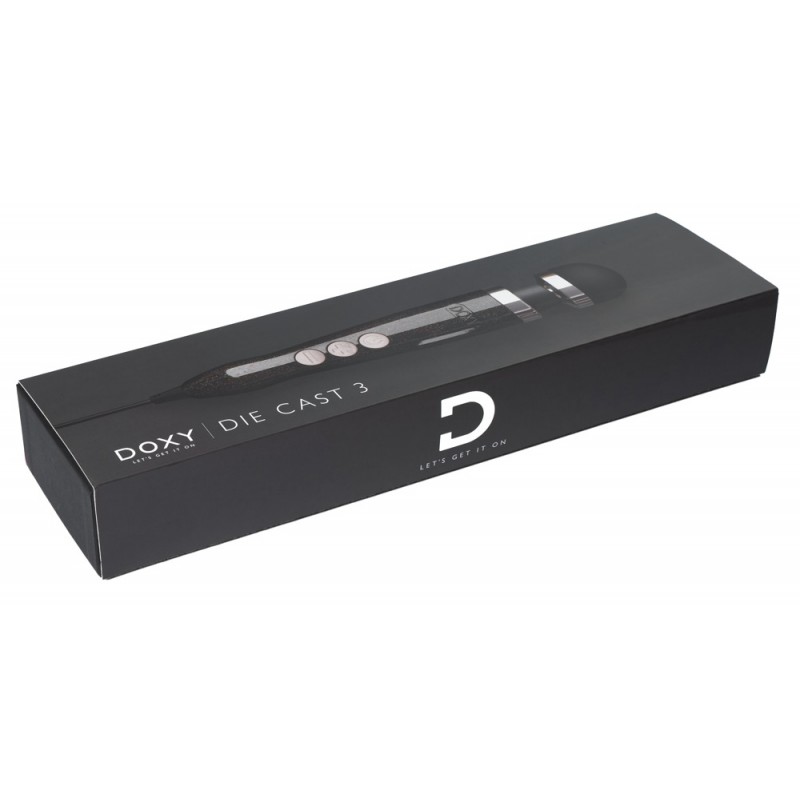 Doxy Die Cast 3 Wand - hálózati masszírozó vibrátor (fekete) 74638 termék bemutató kép