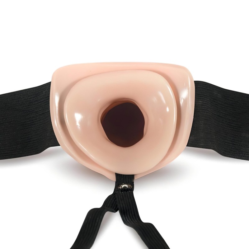 Dr. Skin 6,5 - üreges felcsatolható dildó - 15 cm (testszínű) 141681 termék bemutató kép
