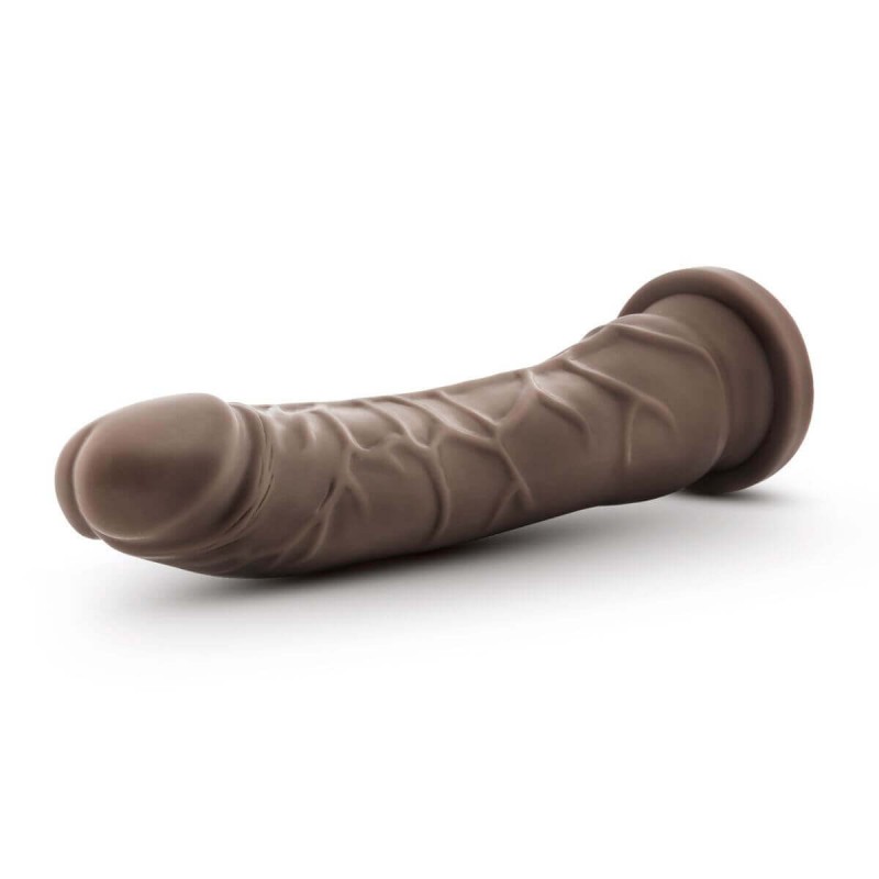 Dr. Skin 8,5 - tapadókorongos élethű dildó - barna (20,5cm) 50366 termék bemutató kép