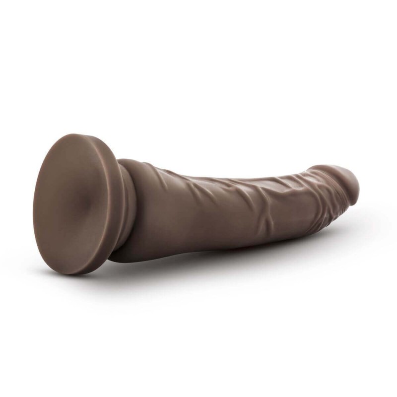 Dr. Skin 8,5 - tapadókorongos élethű dildó - barna (20,5cm) 50368 termék bemutató kép