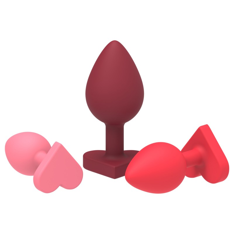 Dreamtoys Amour - anál tréning ajándékszett (piros) 139663 termék bemutató kép