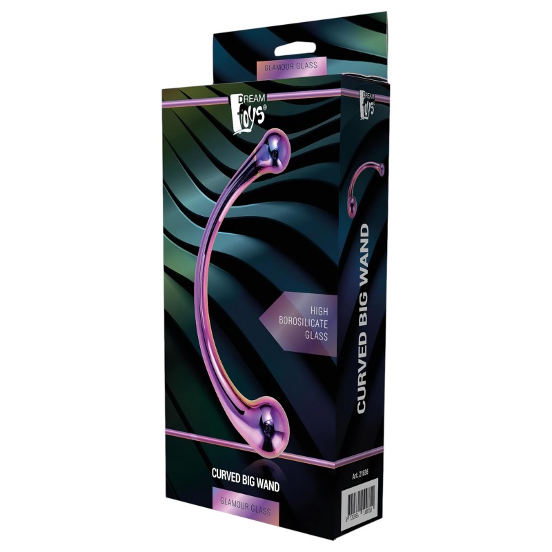 Dreamtoys - G-pont masszírozó üveg dildó (lila) 163784 termék bemutató kép