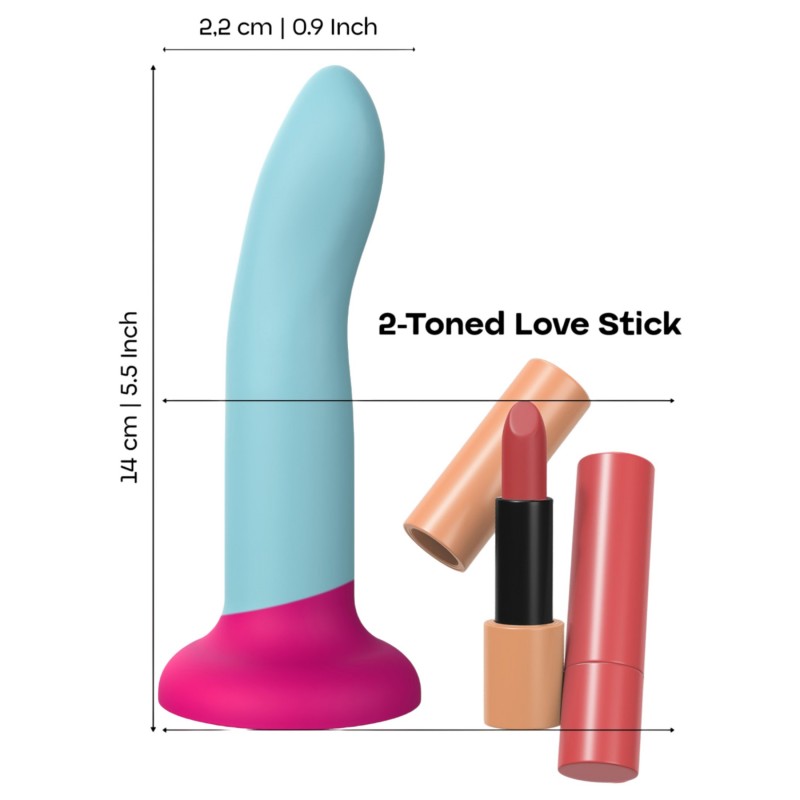 Dreamtoys Love Signal - kétszínű szilikon dildó kis (kék) 139774 termék bemutató kép