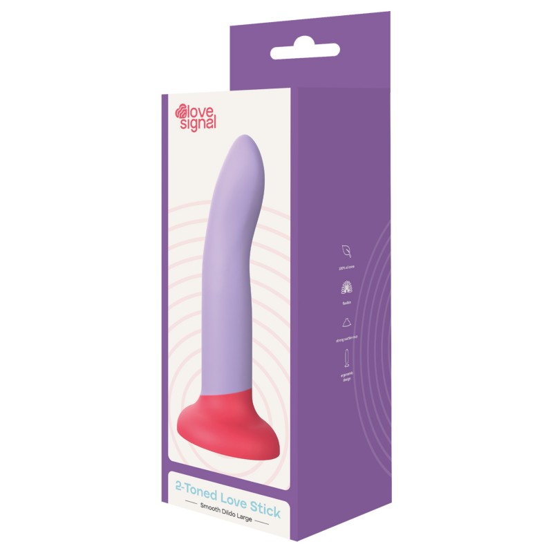 Dreamtoys Love Signal - kétszínű szilikon dildó nagy (lila) 139782 termék bemutató kép