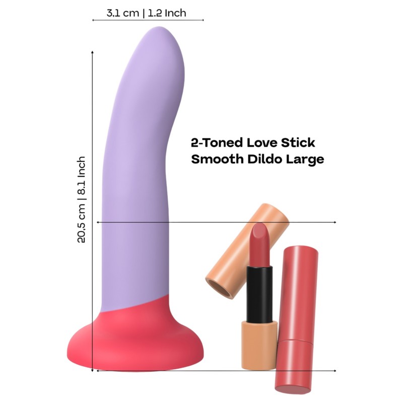 Dreamtoys Love Signal - kétszínű szilikon dildó nagy (lila) 139784 termék bemutató kép