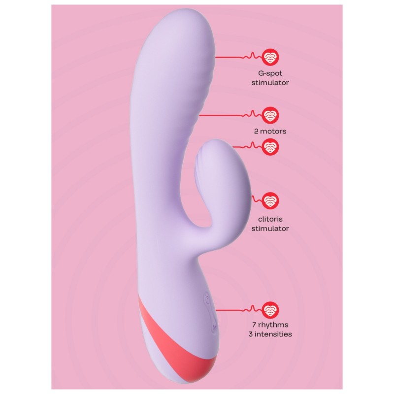 Dreamtoys Love Signal - csiklókaros vibrátor (lila) 139791 termék bemutató kép