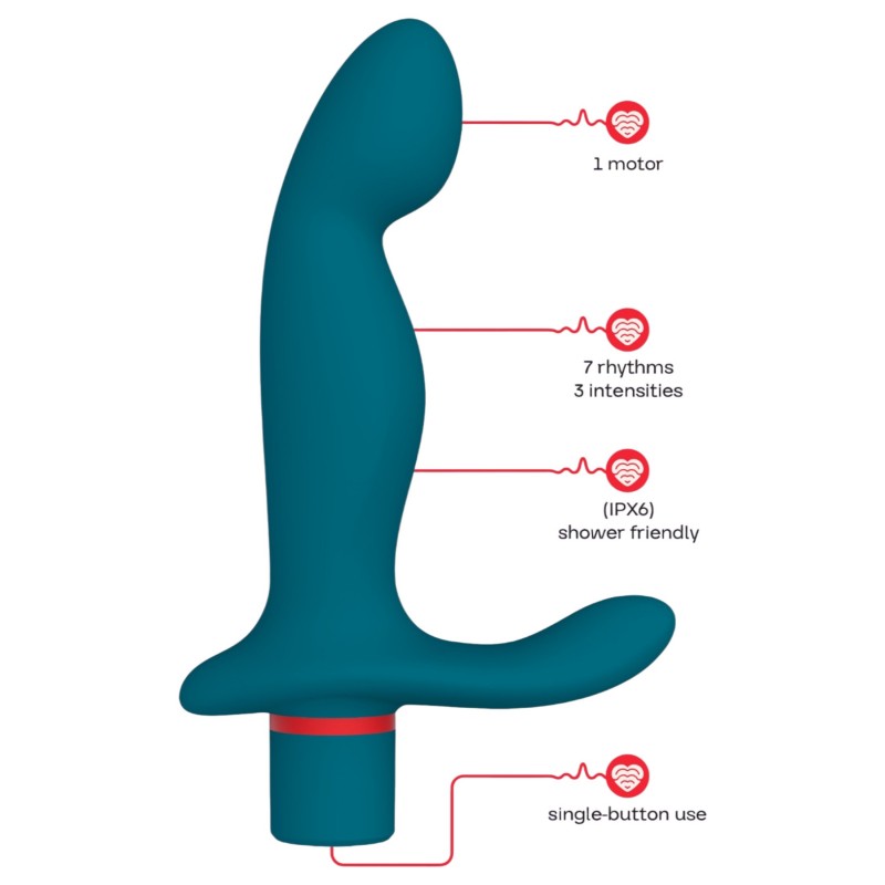 Dreamtoys Love Signal - prosztata masszírozó vibrátor (türkiz) 166925 termék bemutató kép