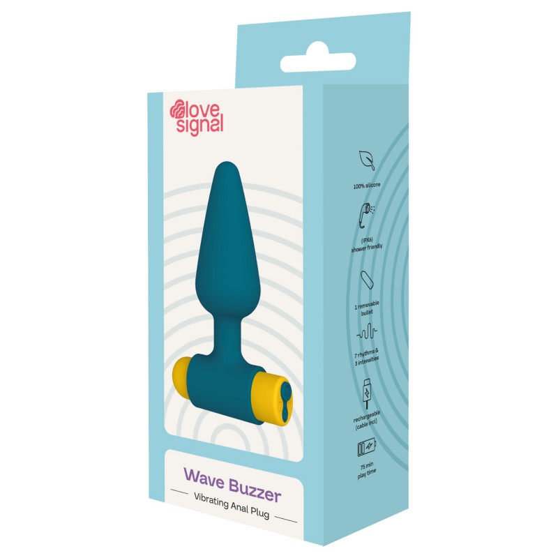 Dreamtoys Love Signal - vibráló anál plug (kék) 152562 termék bemutató kép