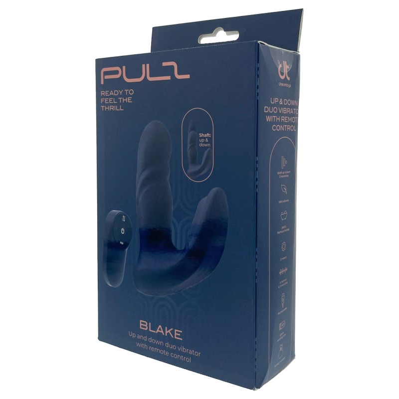 Dreamtoys Pulz - lökő párvibrátor távirányítóval (sötétkék) 139824 termék bemutató kép