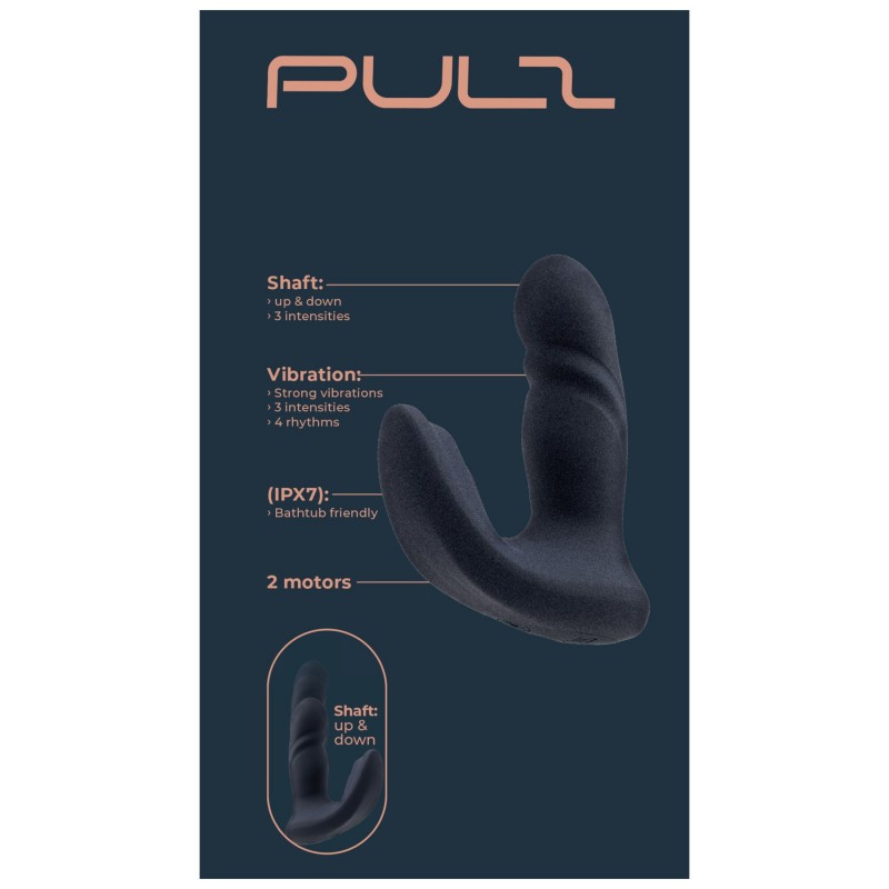 Dreamtoys Pulz - lökő párvibrátor távirányítóval (sötétkék) 139827 termék bemutató kép