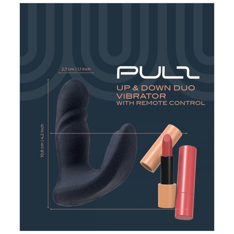 Dreamtoys Pulz - lökő párvibrátor távirányítóval (sötétkék) 139828 termék bemutató kép