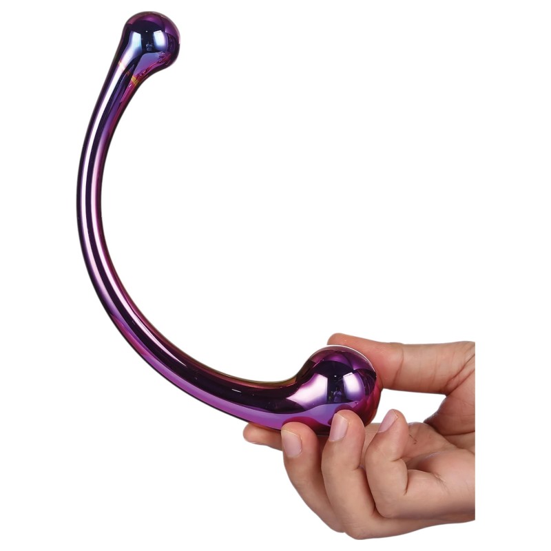 Dreamtoys - G-pont masszírozó üveg dildó (lila) 120504 termék bemutató kép