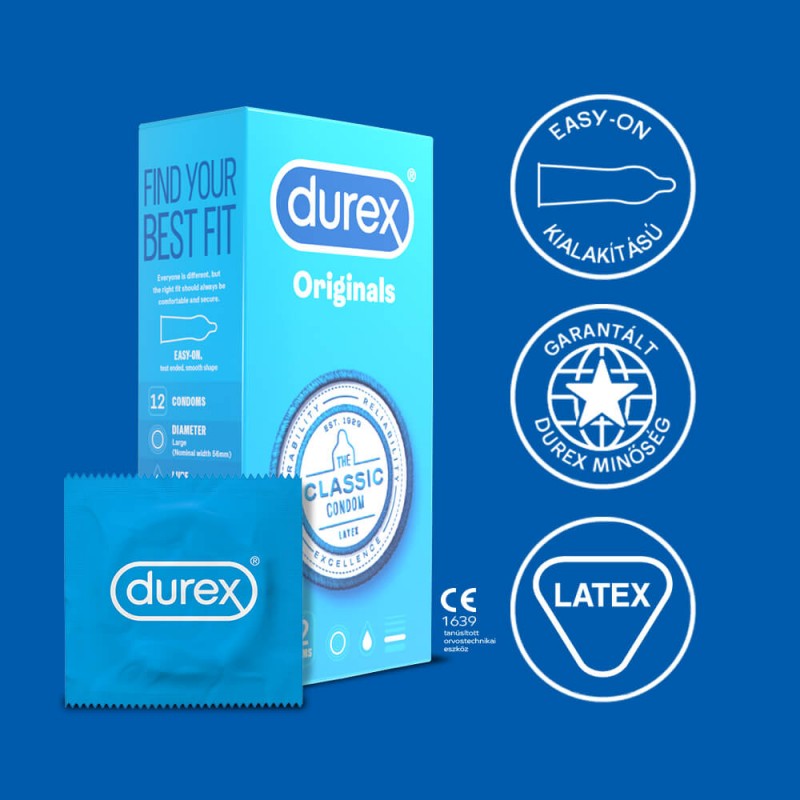 Durex klasszikus óvszer (12db) 49532 termék bemutató kép