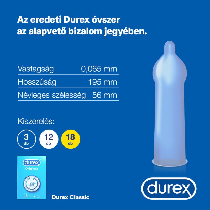 Durex Originals - óvszer (18db) 40456 termék bemutató kép