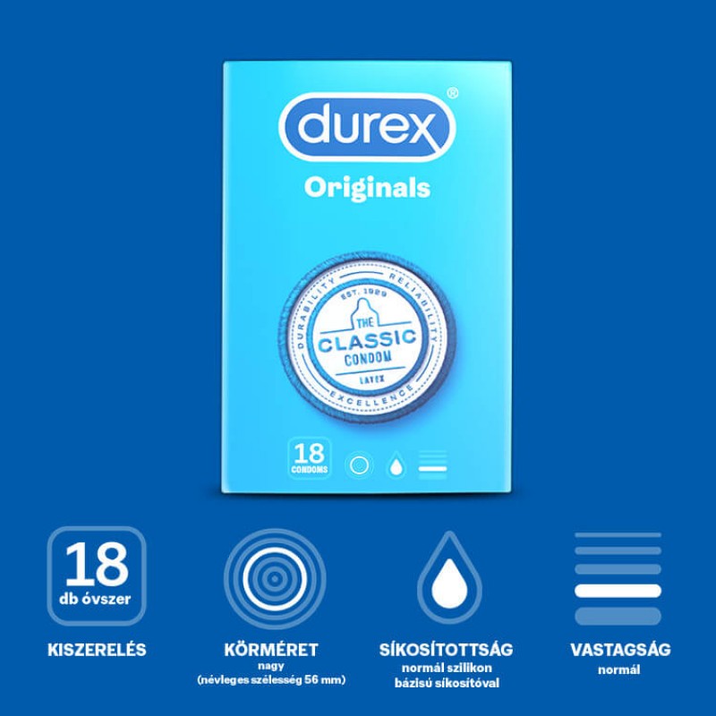 Durex Originals - óvszer (18db) 40457 termék bemutató kép