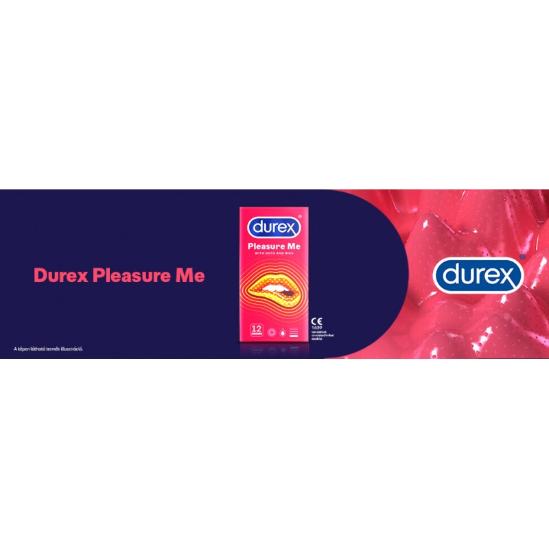 Durex Emoji PleasureMe - bordás-pontozott óvszer (12db) 49562 termék bemutató kép