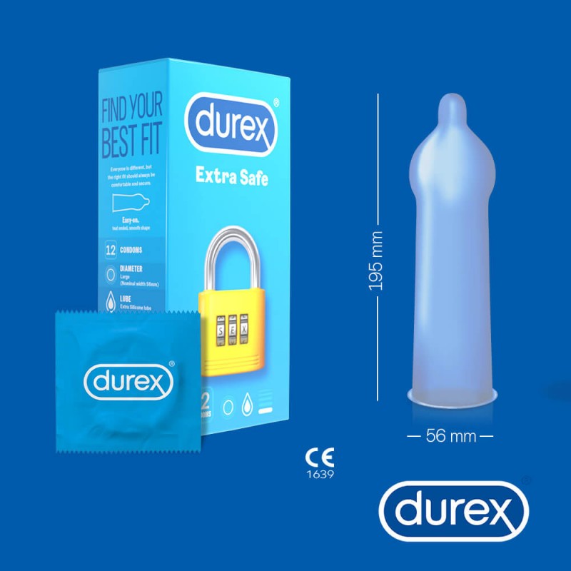 Durex extra safe - biztonságos óvszer (12db) 40994 termék bemutató kép