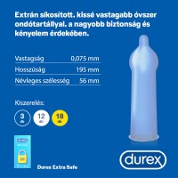 Durex extra safe - biztonságos óvszer (12db) 40995 termék bemutató kép