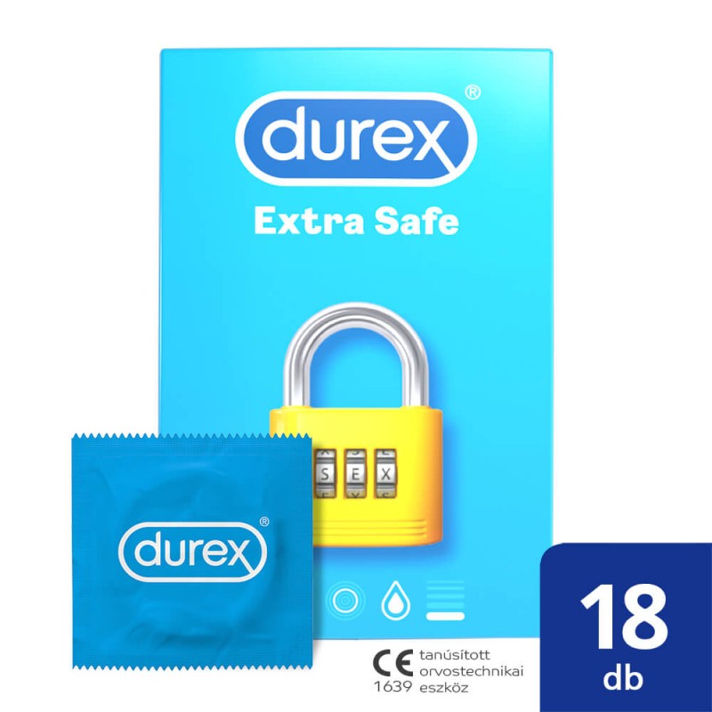 Durex Extra Safe - biztonságos óvszer (18db) 49541 termék bemutató kép