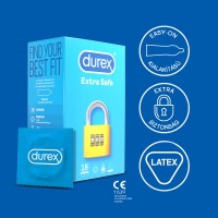Durex Extra Safe - biztonságos óvszer (18db) 49543 termék bemutató kép