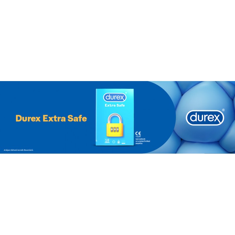 Durex Extra Safe - biztonságos óvszer (18db) 49545 termék bemutató kép