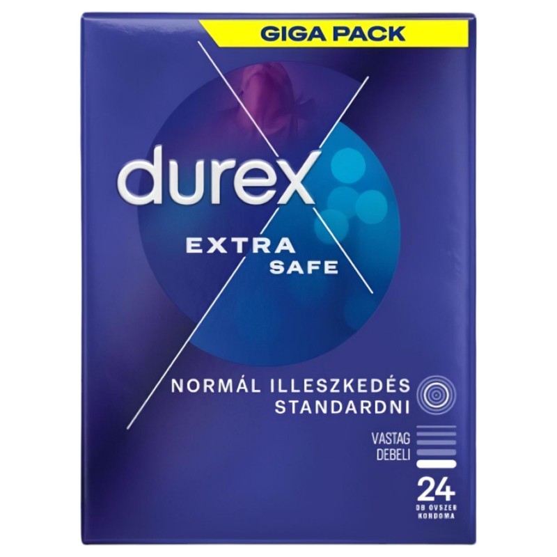 Durex Extra Safe - biztonságos óvszer (24 db) 133174 termék bemutató kép