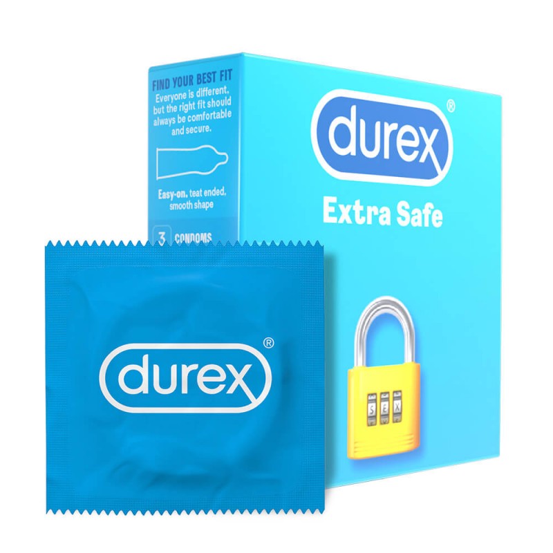 Durex Extra Safe - biztonságos óvszer (3db) 49577 termék bemutató kép