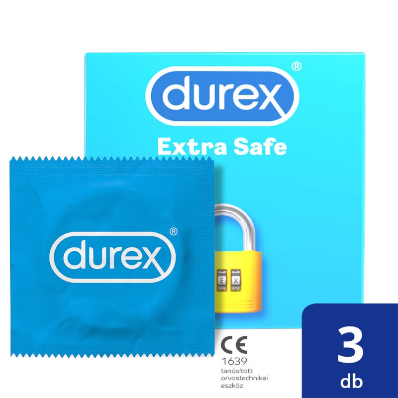 Durex extra safe - biztonságos óvszer (3db) 49578 termék bemutató kép