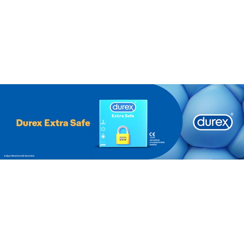 Durex extra safe - biztonságos óvszer (3db) 49582 termék bemutató kép
