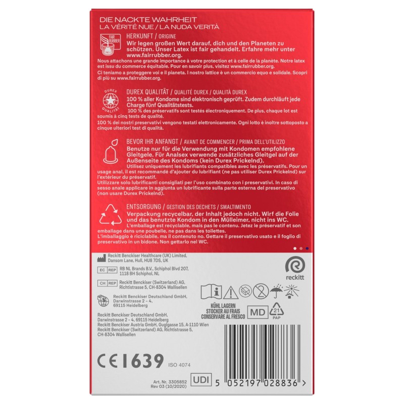 Durex - extra síkosított óvszer (10 db) 135320 termék bemutató kép