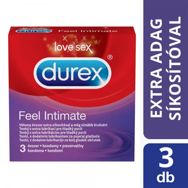 Durex Feel Intimate - vékonyfalú óvszer (3db)