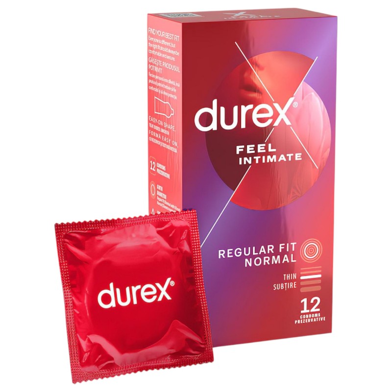 Durex Feel Intimate - vékonyfalú óvszer csomag (2 × 12 db) 140300 termék bemutató kép