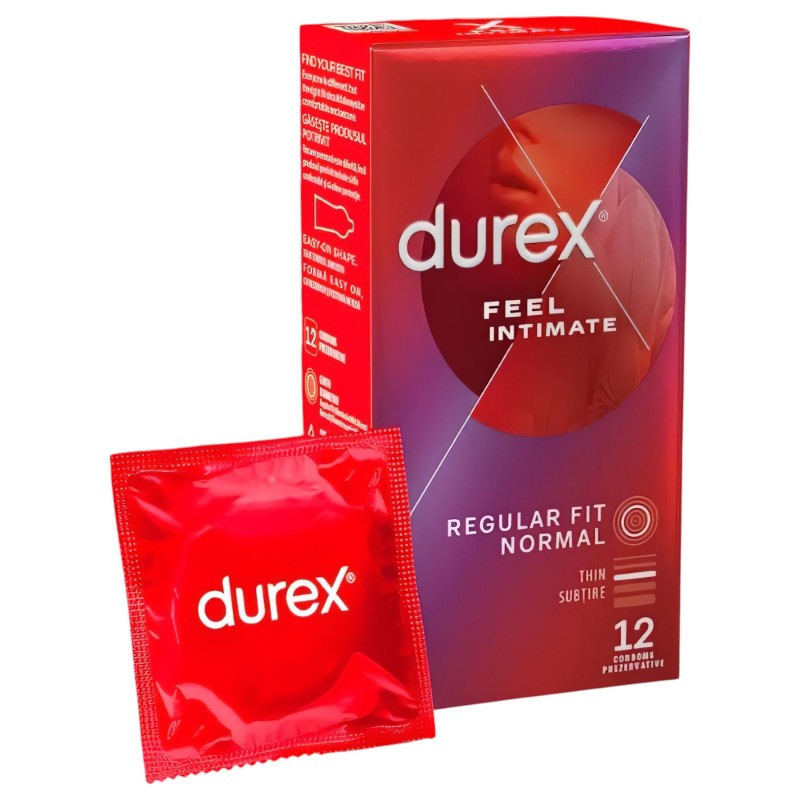 Durex Feel Intimate - vékonyfalú óvszer csomag (2 × 12 db) 133180 termék bemutató kép