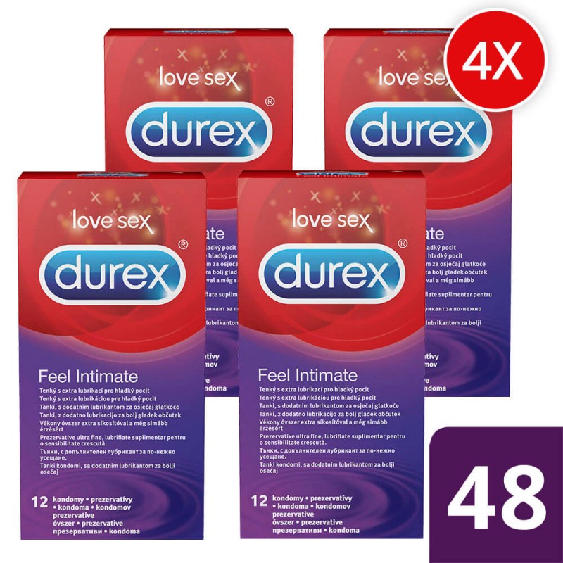 Durex Feel Intimate - vékonyfalú óvszer csomag (3 x 12db) 85029 termék bemutató kép