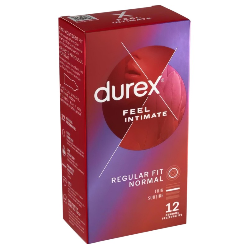 Durex Feel Intimate - vékonyfalú óvszer élethű érzéssel (12 db) 157733 termék bemutató kép