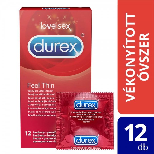 Durex Feel Thin - élethű érzés óvszer (12db)