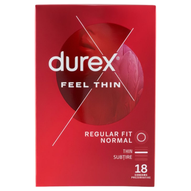 Durex Feel Thin - élethű érzés óvszer (18 db) 130334 termék bemutató kép
