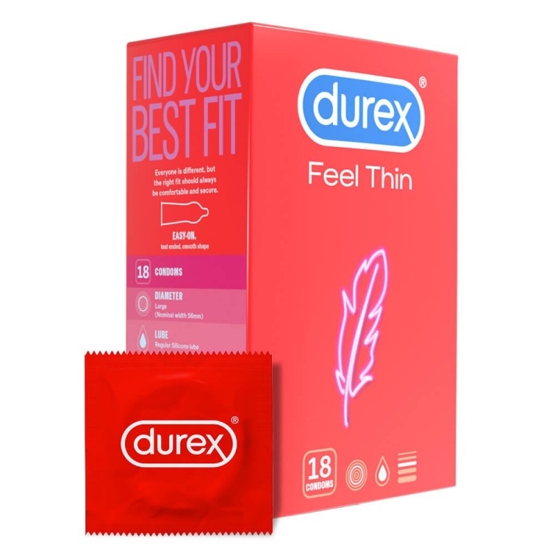 Durex Feel Thin - élethű érzés óvszer (18db) 49511 termék bemutató kép