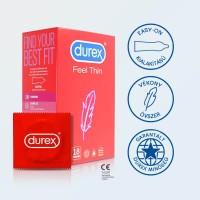 Durex Feel Thin - élethű érzés óvszer (18db) 49514 termék bemutató kép