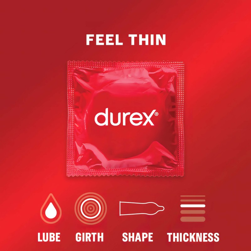 Durex Feel Thin - élethű érzés óvszer (3 db) 129961 termék bemutató kép
