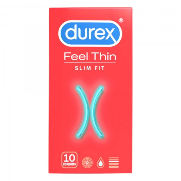 Durex Feel Thin Slim - élethű érzés óvszer (10db)