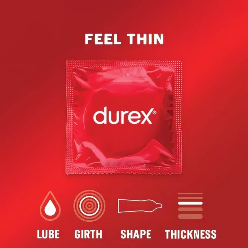 Durex Feel Thin - vékony óvszer élethű érzéssel (12 db) 157814 termék bemutató kép
